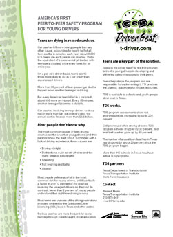 image of Teens in the Driver Seat® factsheet