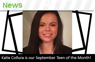 Sept 2017 teen of the month Katie Collura - news box