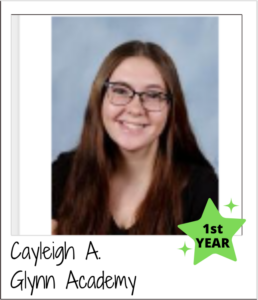 Cayleigh Glynn Academy - 1st Year on the board