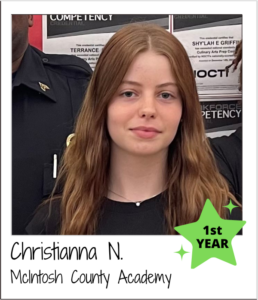 Christianna McIntosh Academy - 1st Year on the board