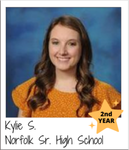 Kylie Norfolk Sr HS - 2nd Year on the board