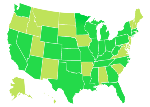 US states where TDS is currently offering programming.