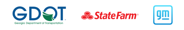 Georgia Department of Transportation, State Farm, and General Motors logos.